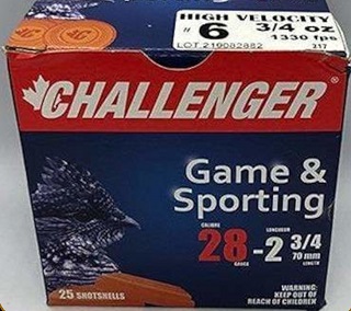 Challenger Game Load - 28ga - 2-3/4 - 3/4oz - #6