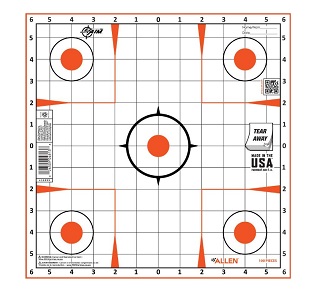 Allen Cibles de tir en papier EZ Aim, grille de visée