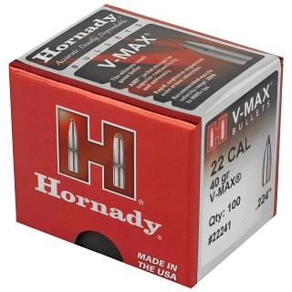 Hornady V-Max 22cal 40gr