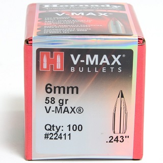 Hornady V-Max 6mm - 58gr