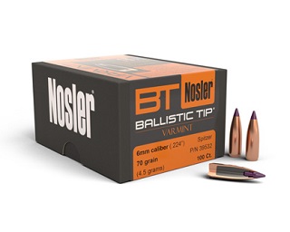 Nosler Ballistic Tip 6mm 70gr Spitzer