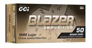 Blazer Brass 9mm 115gr JHP