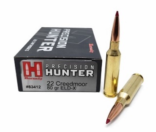 Hornady Precision Hunter 22Creedmoor 80gr ELD-X