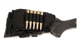 Blackhawk Urban Warfare Cheekpad Pochette utilitaire zippée avec stockage externe de munitions pour crosse de carabine Noire