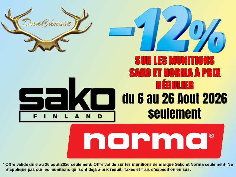 Rabais Munitions Norma & Sako