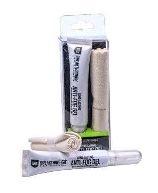 Breakthrough Clean Technologies Anti-Fog Lens Gel Kit, 10ml Tube & Cloth