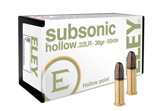 Eley Subsonic Hollow 22lr 38gr HP