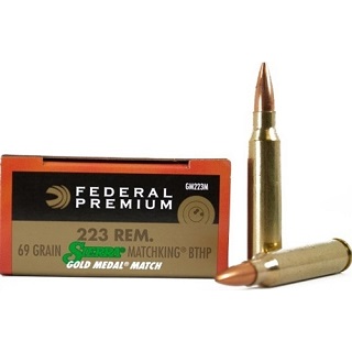 Federal Gold Medal 223rem 69gr Sierra Matchking BTHP