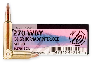 Weatherby Select 270wbymag 130gr Interlock