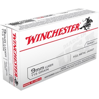 Winchester 9mm Luger 115gr FMJ