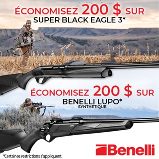 Rabais Benelli (Super Black Eagle III / Lupo Synthétique) (200$)