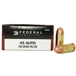 Federal 45 auto 230gr FMJ RN